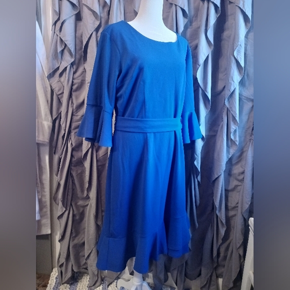 C Est. 1946 Dresses & Skirts - C Est 1946 Beautiful Electric Blue Feminine Dress Ladies 14 New Princess Diana